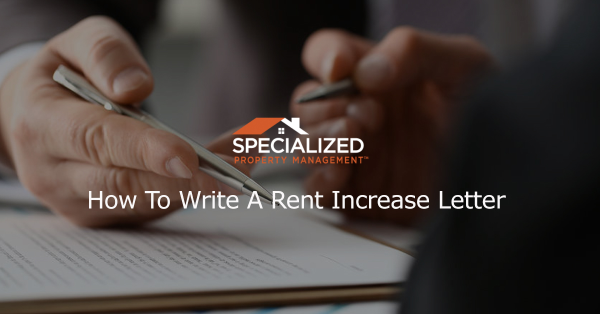 How To Write A Rent Increase Letter